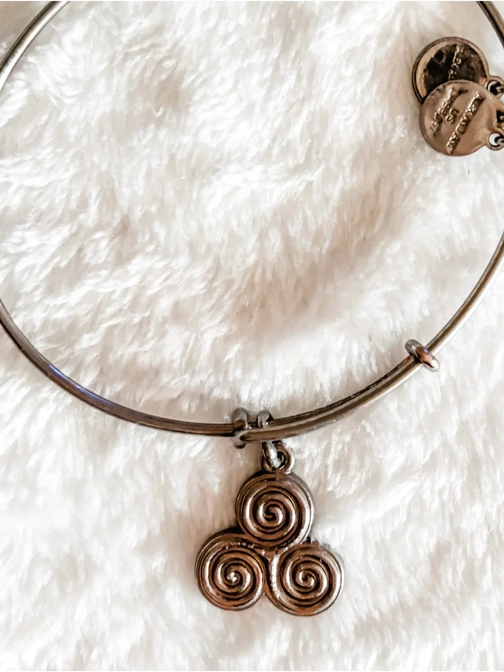 Alex and Ani Triskelion Bangle Bracelet - Midnight Silver